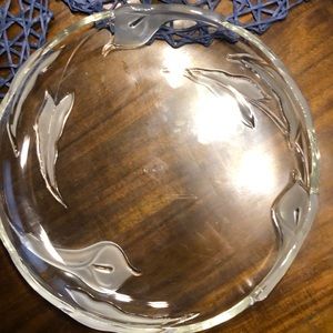 Walther Crystal Mikasa round Glass platter